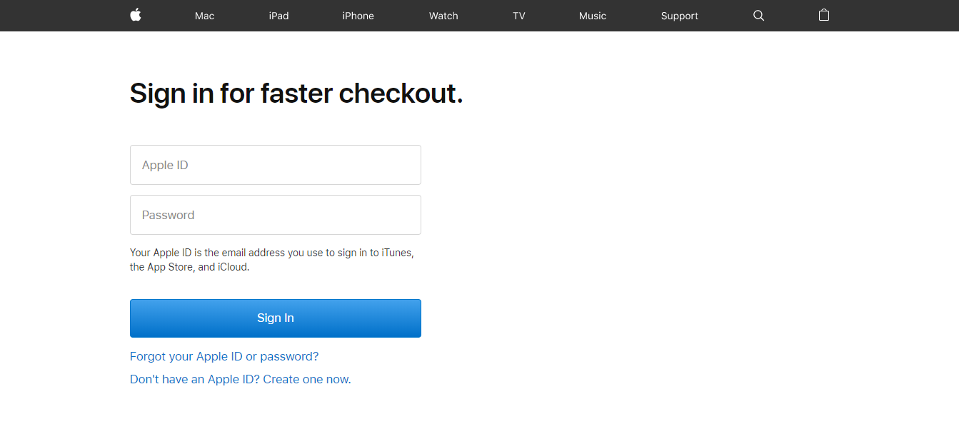 Sign In — Secure Checkout Apple