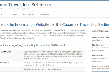 Cubamax Travel Inc Settlement Home