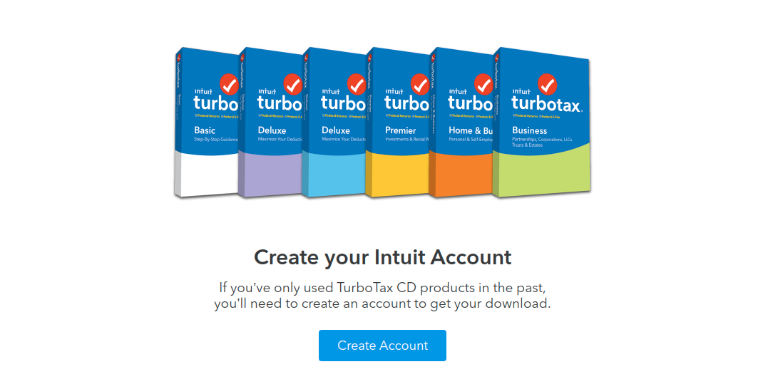 TurboTax Create Account