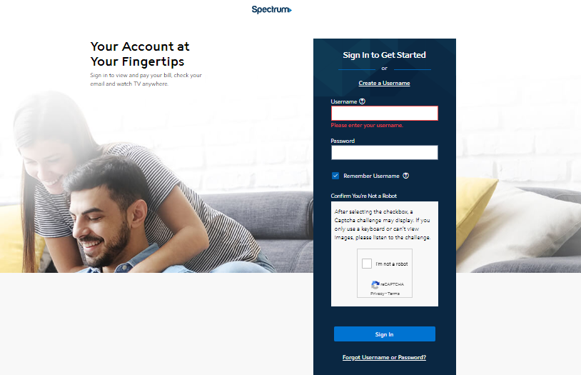 Spectrum login Charter Spectrum Account Login