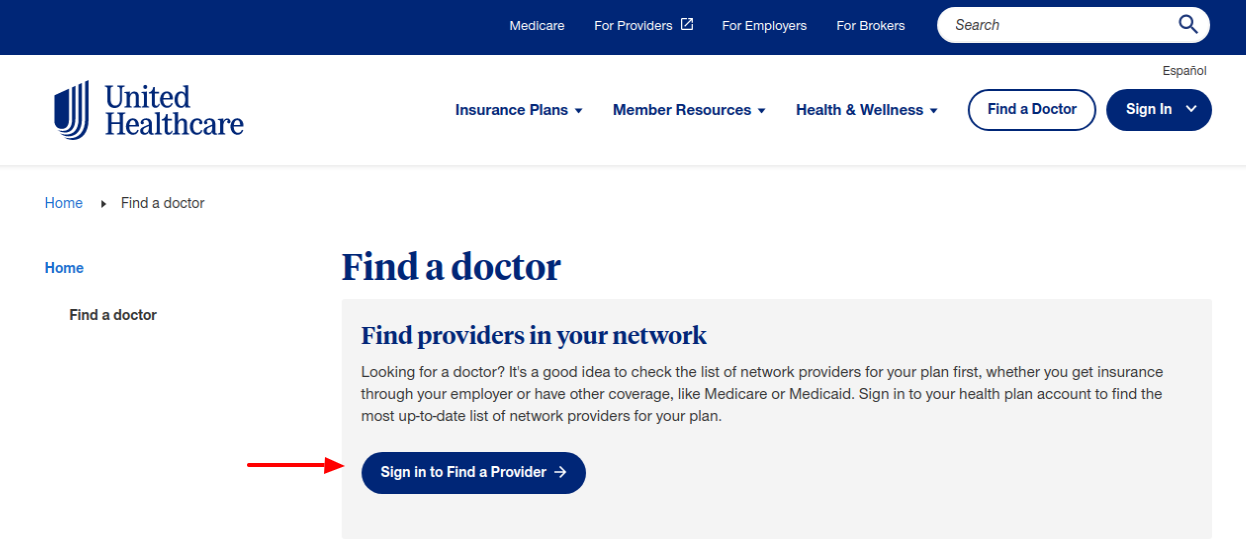 Www uhc find a physician Process To Find A United Health Care Doctor