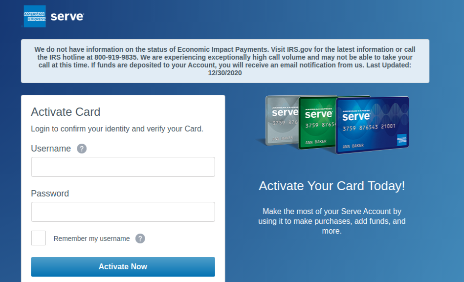American Express Activate Card