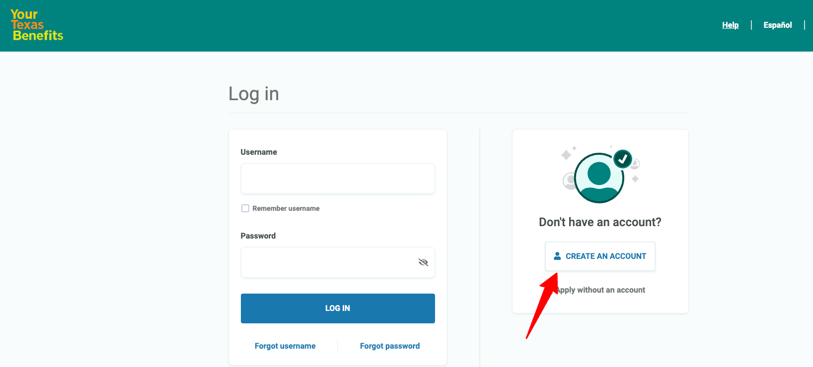 Create Your Texas Benefits Login Account