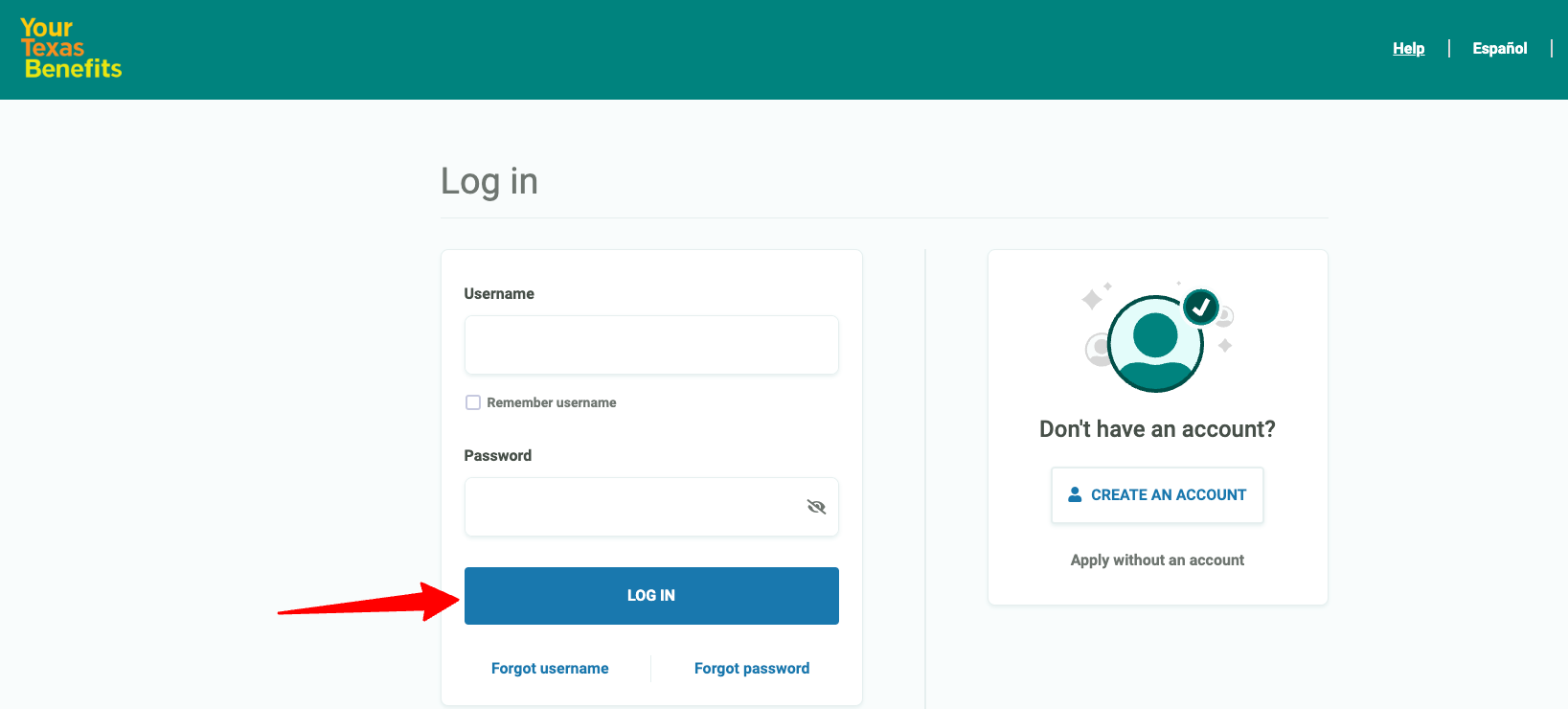 Your Texas Benefits Login